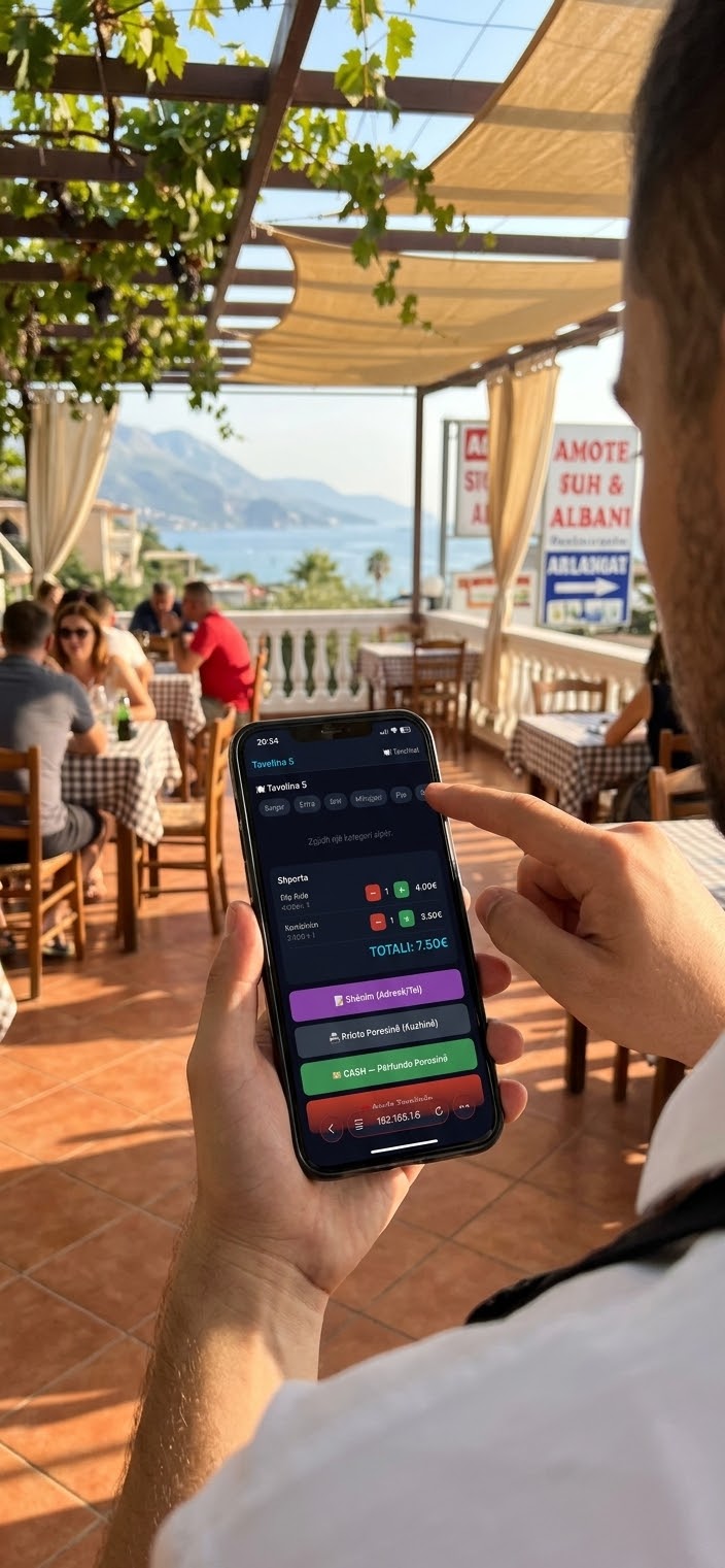 Porosi nga terasa, drejtpërdrejt nga telefoni